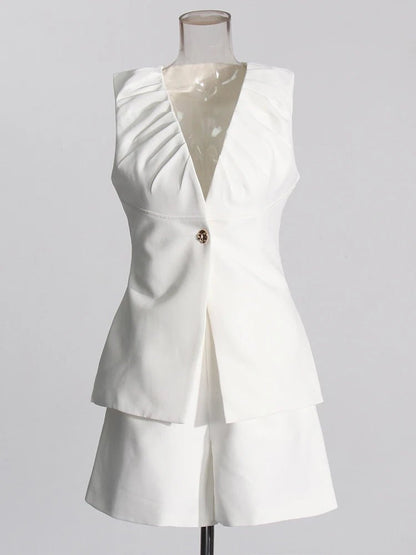 V-neck Two-piece Set for