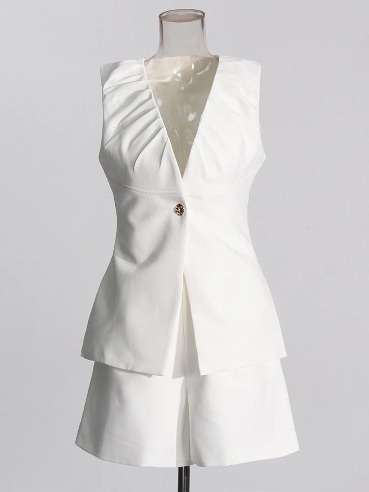 V-neck Two-piece Set for