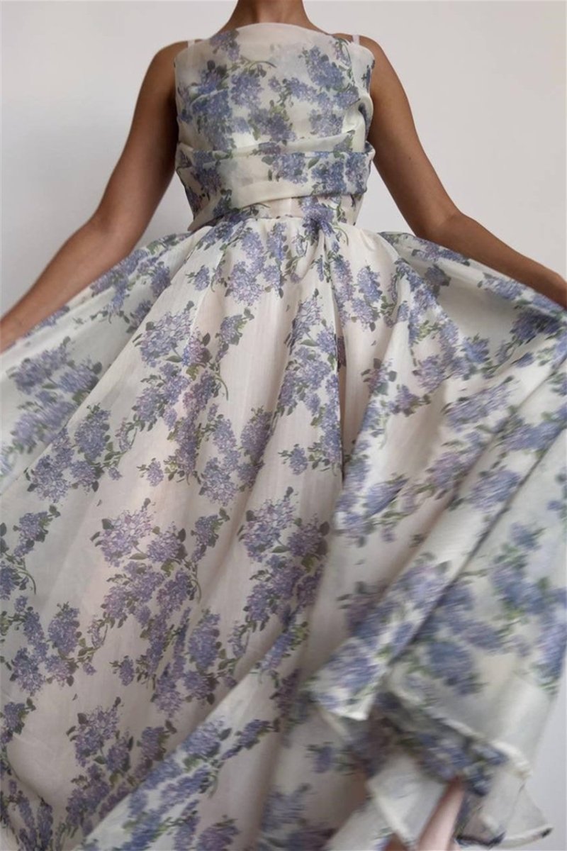 Ella Printed Chiffon Midi Dress