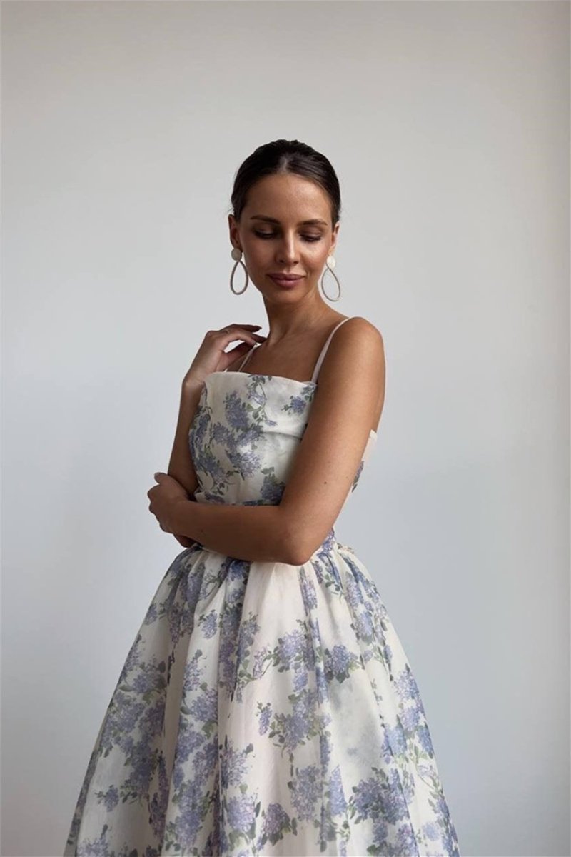 Ella Printed Chiffon Midi Dress