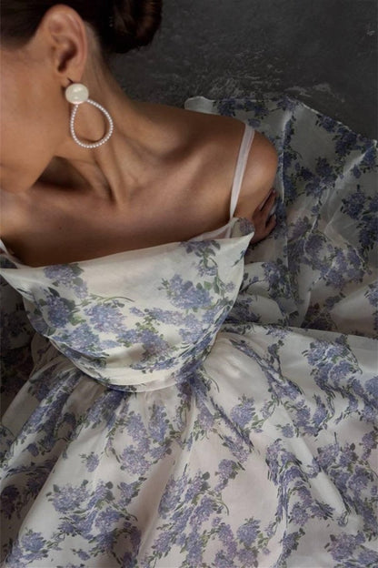 Ella Printed Chiffon Midi Dress