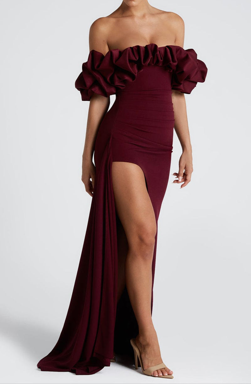 Noa Maxi Dress-cherry Lacquer