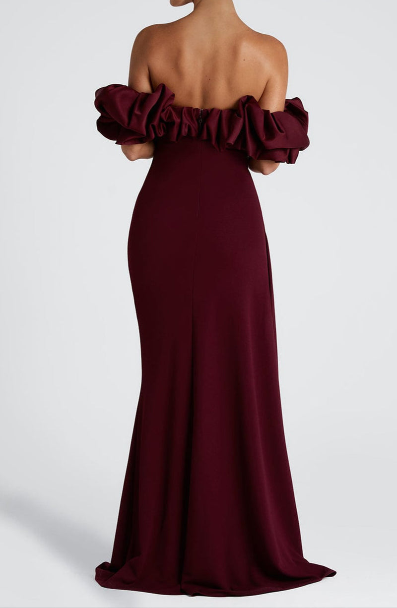 Noa Maxi Dress-cherry Lacquer