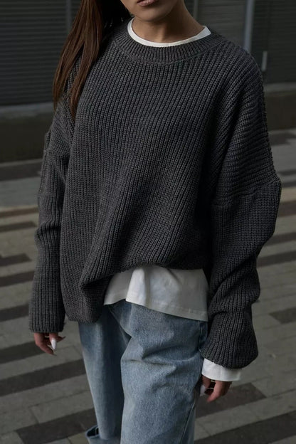 Crew Neck Loose Sweater
