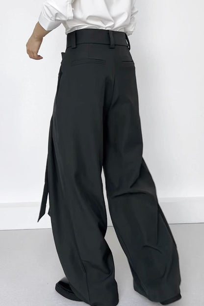 Ruched Ribbon Minimalist Pants