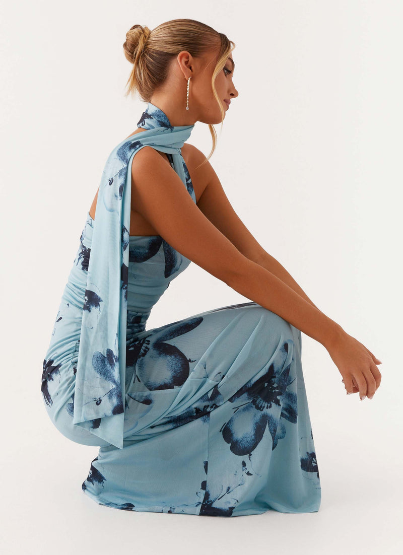 Songbird Maxi Dress - Blue Black