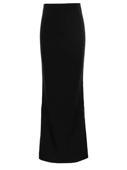 For Black Long Skirts High Waist Slim Seamless Gown Summer New Female Maxi Skirts