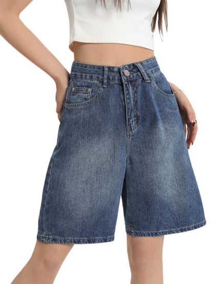 Blue Denim Bermuda Shorts
