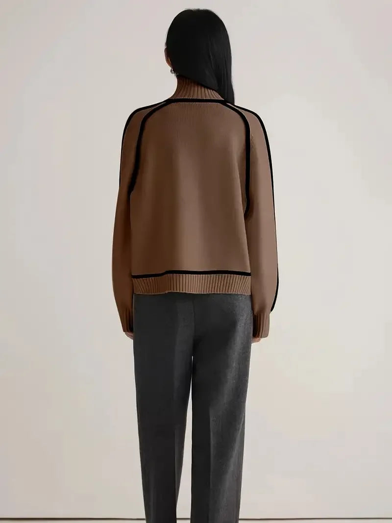 Half Turtleneck Knitted Sweater