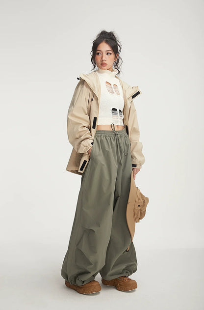 Balloon Drawstring Palazzo Pants