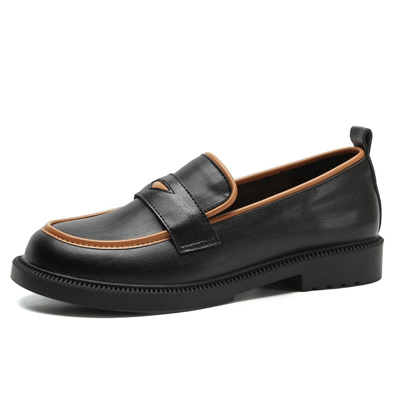 Autumn Leather Flat Loafers