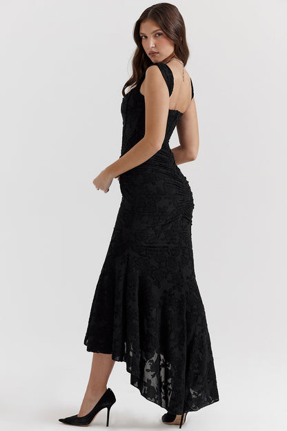Rose Black Maxi Dress
