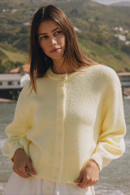 Buttoned Long Sleeve Knit Cardigan