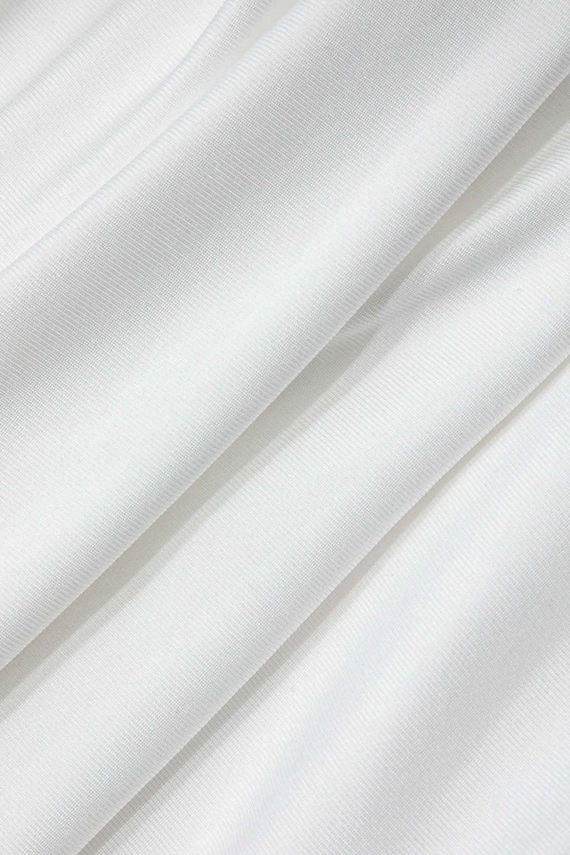 Color French Ruffle Hem Ruched Tube Maxi Dress