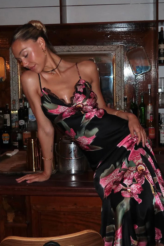 V-neck Cami Bodycon Maxi Dress