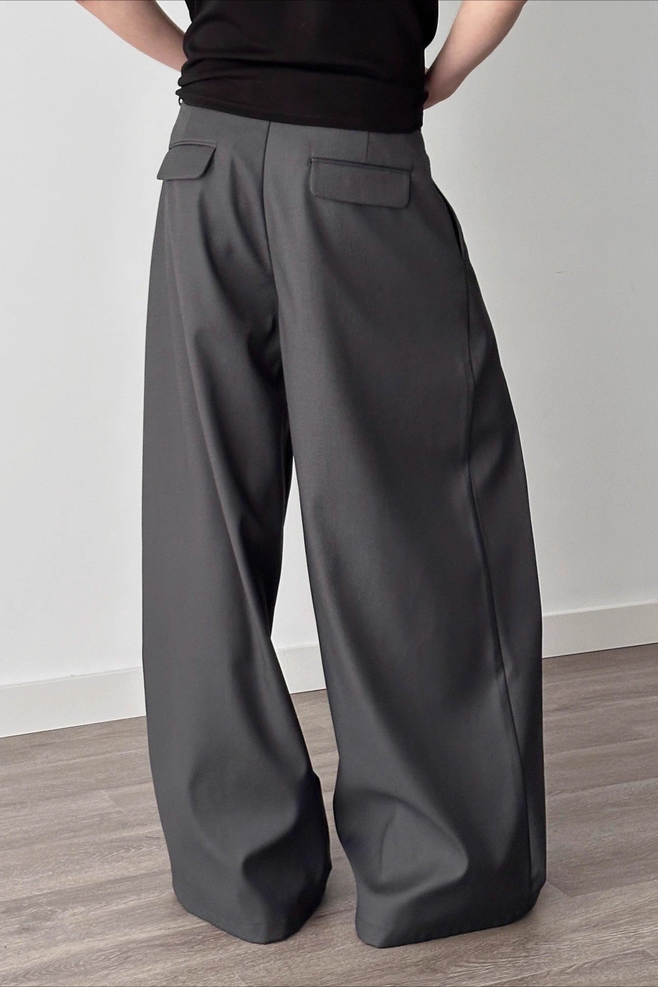 3d Pleat A-line Wide Leg Pants