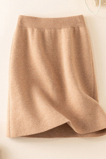 Wool A-line Mini Skirt
