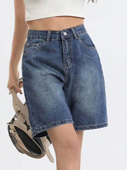 Blue Denim Bermuda Shorts