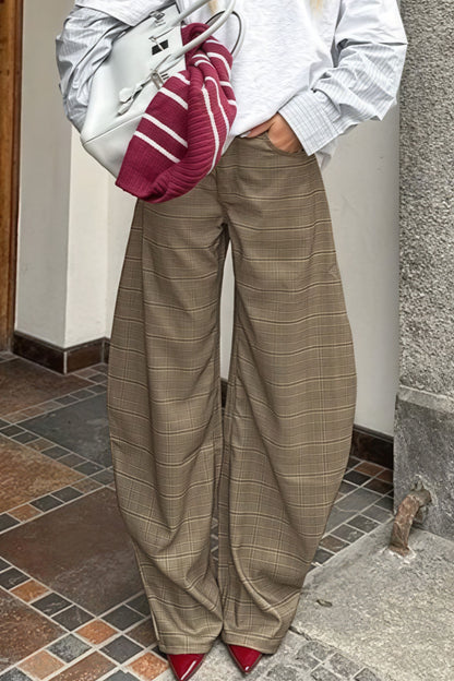 Plaid Loose Pants