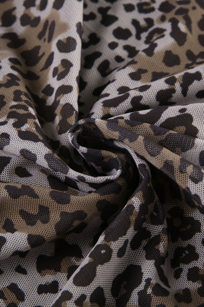 Leopard Print Low Waist Bodycon Skirt
