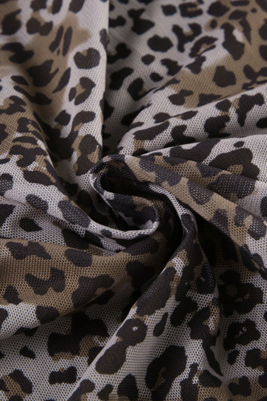 Leopard Print Low Waist Bodycon Skirt
