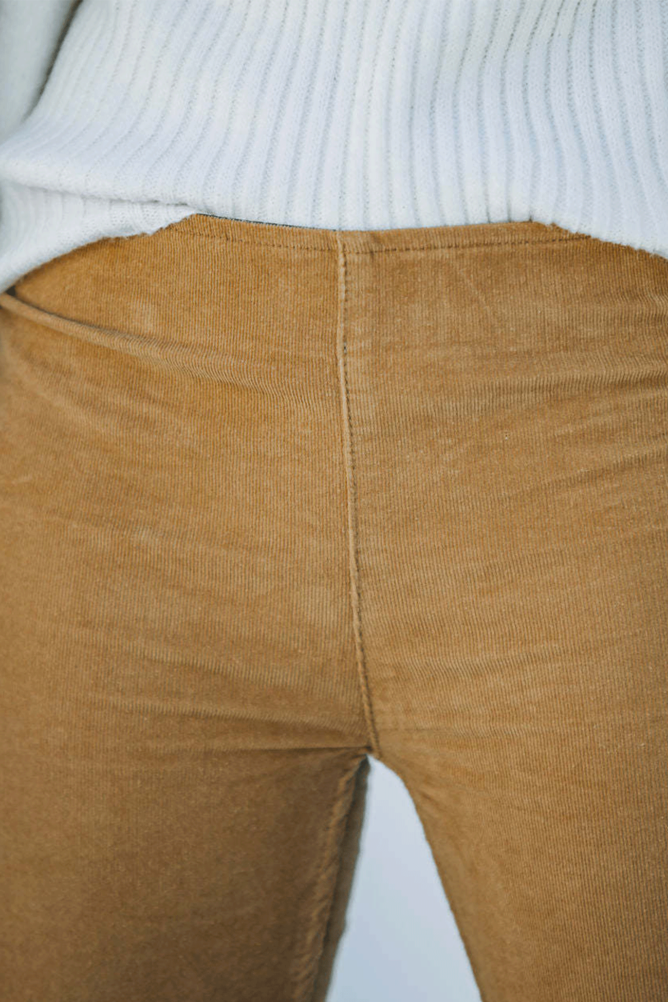 Color Corduroy High-rise Flare Pants
