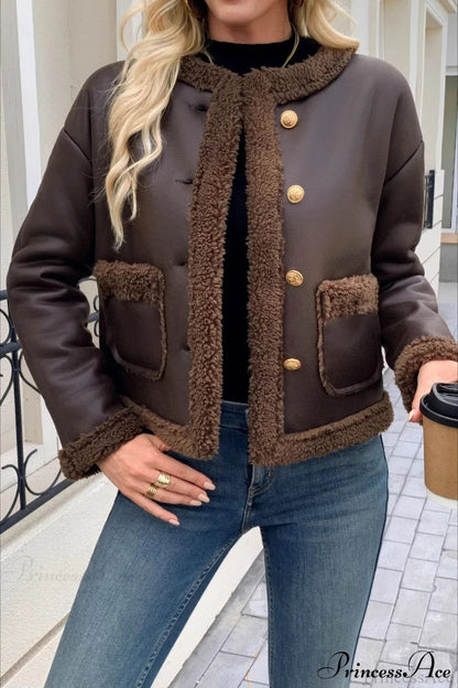 Fleece Collar Warm Coat