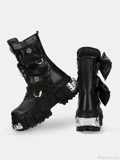 Fresh Punk Platform Gothic Lace Up Boot