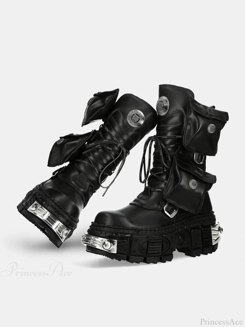 Fresh Punk Platform Gothic Lace Up Boot