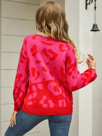 Chilly Days Textured Sweater - Fuchsia
