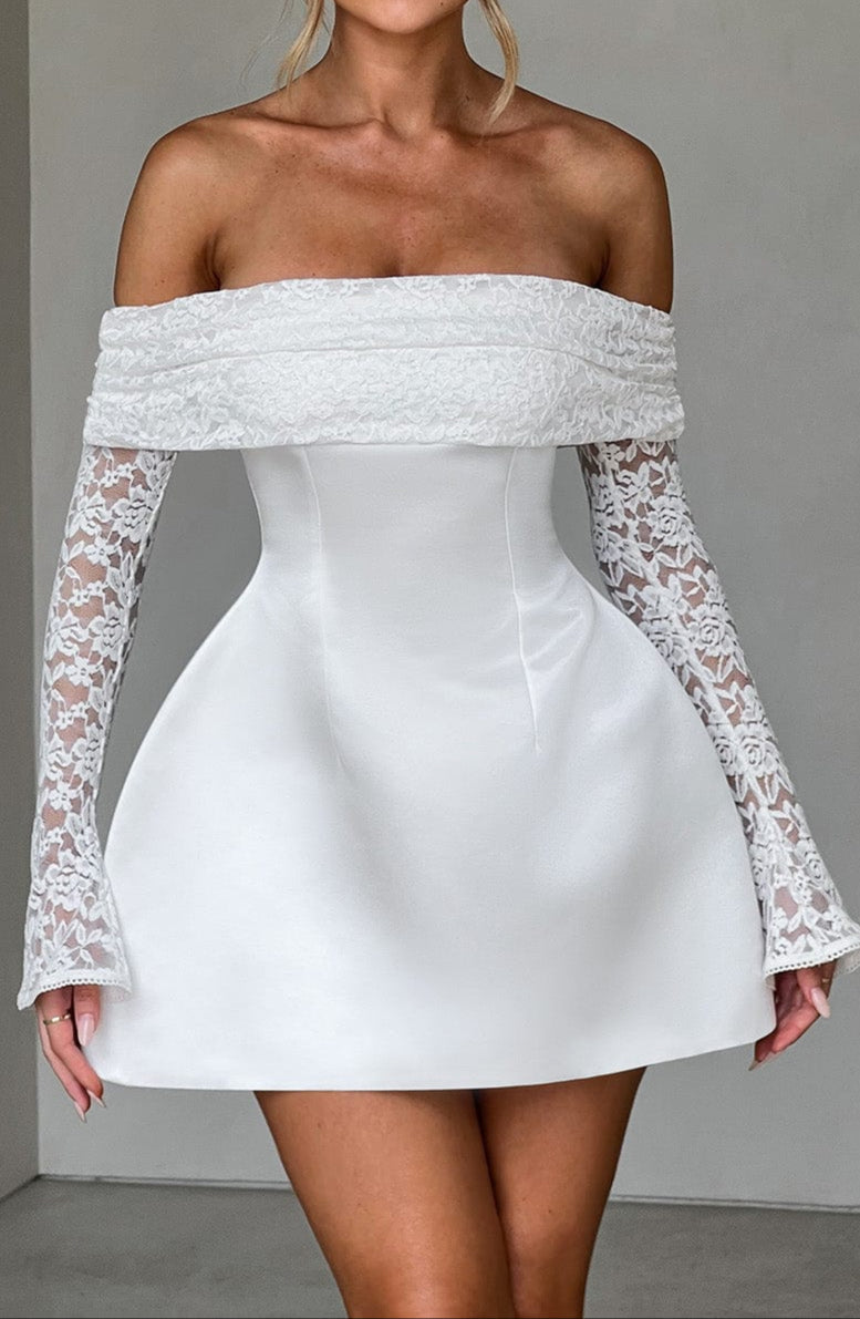 Catalina Mini Dress-ivory