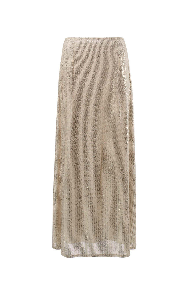 Color Sequin Maxi Skirt