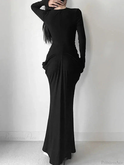 Graceful Lace Patchwork Corset Long Dress