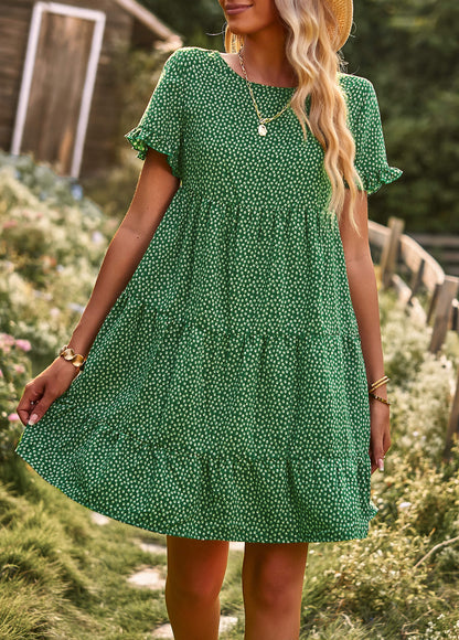 Sunshine Spot Mini Dress - Green