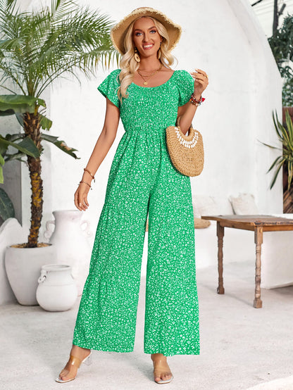 Tammy Off-shoulder Jumpsuit - Green