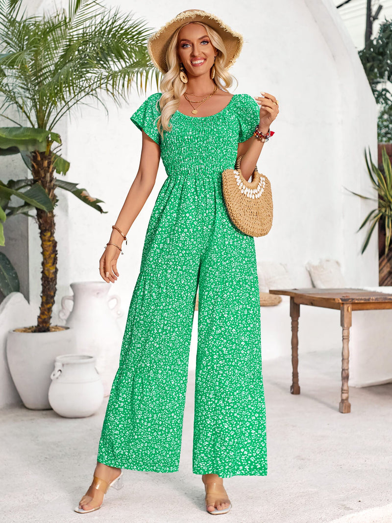 Tammy Off-shoulder Jumpsuit - Green