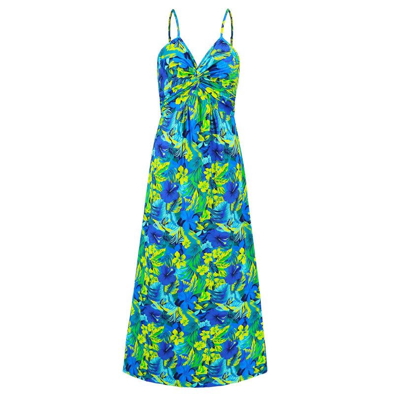 Cynthia V-neck Maxi Dress - Green