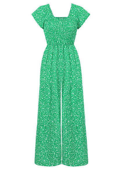 Tammy Off-shoulder Jumpsuit - Green