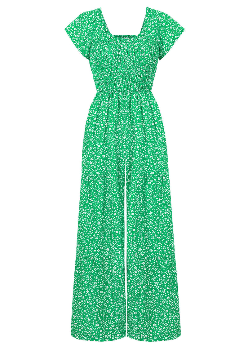 Tammy Off-shoulder Jumpsuit - Green