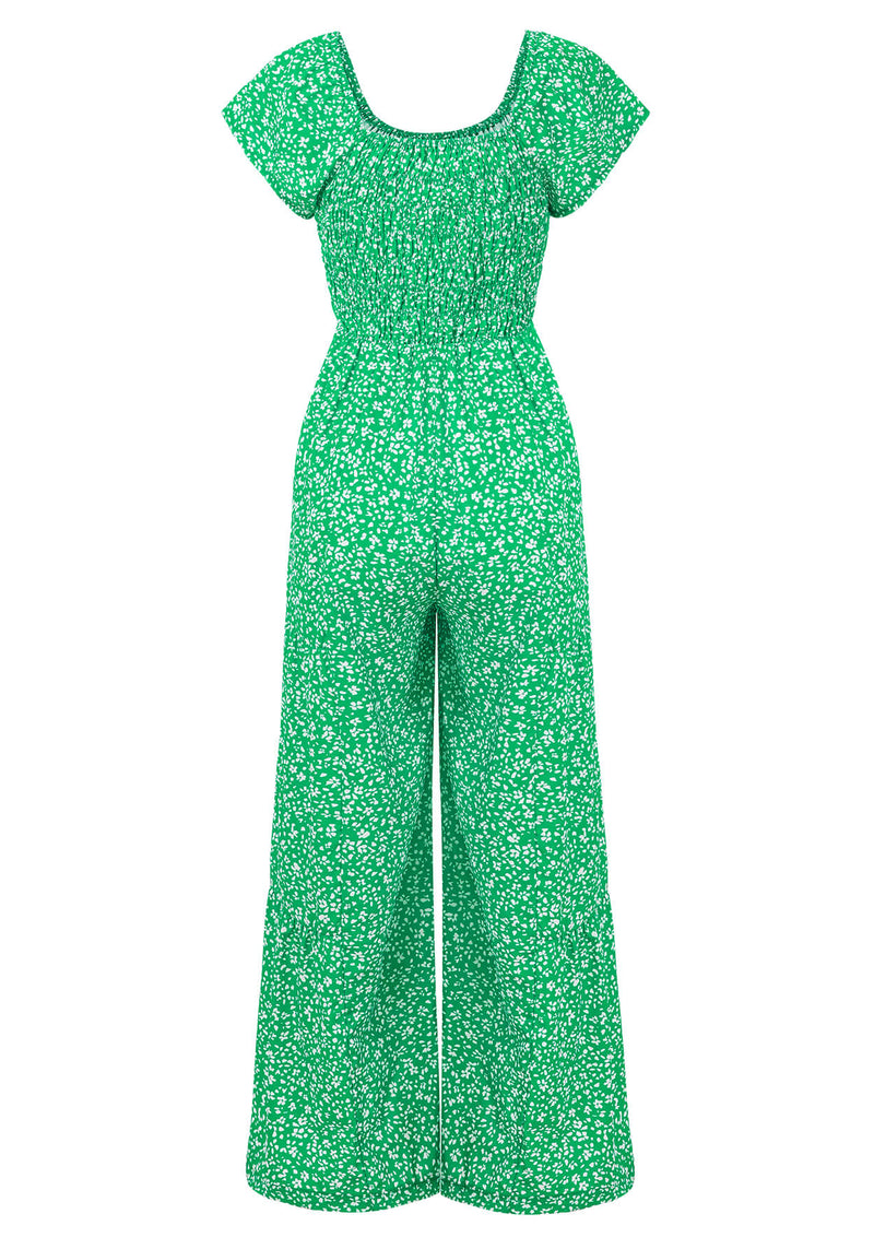 Tammy Off-shoulder Jumpsuit - Green