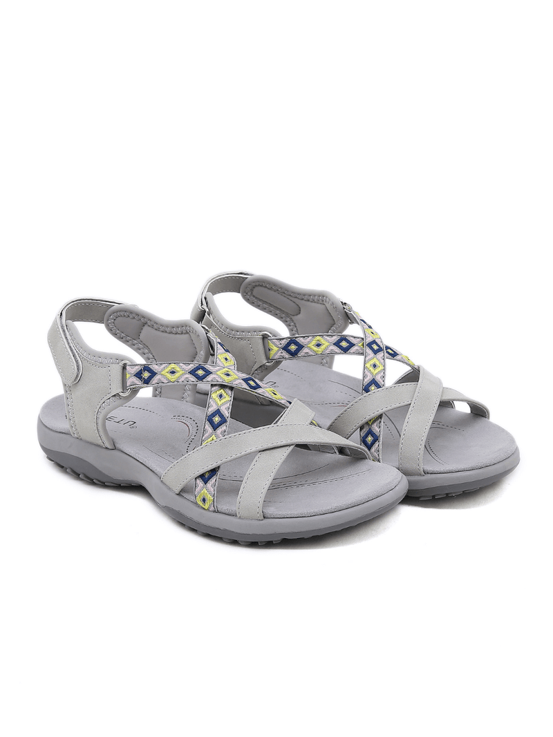 Siketu | Abstract Embroidered Footbed Sandal