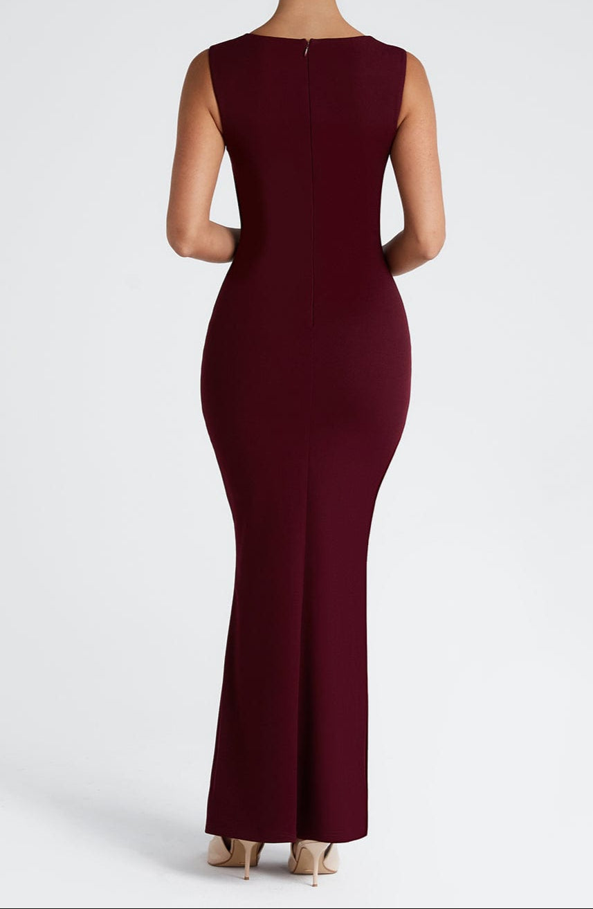 Leya Maxi Dress - Cherry Lacquer