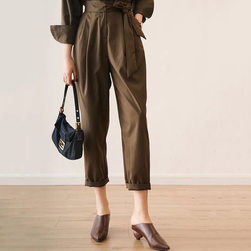 High Street Jumpsuit - Color Fitness Ankle-length Loose Fit Jumpsuit
