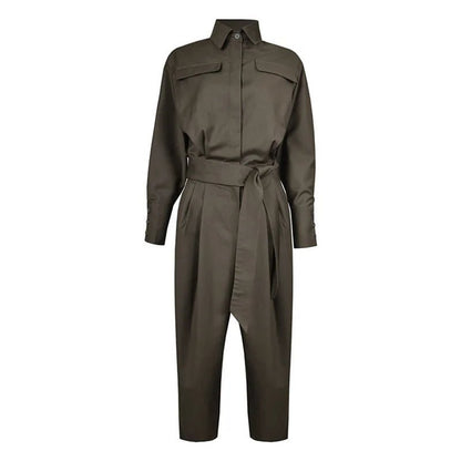 High Street Jumpsuit - Color Fitness Ankle-length Loose Fit Jumpsuit