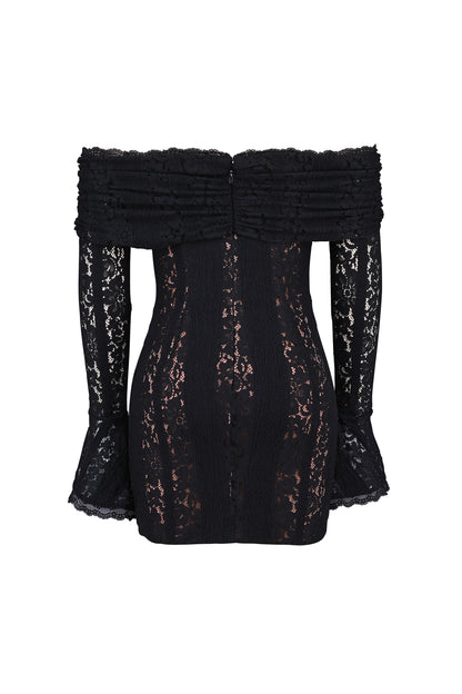 Emma Off Shoulder Lace Mini Dress