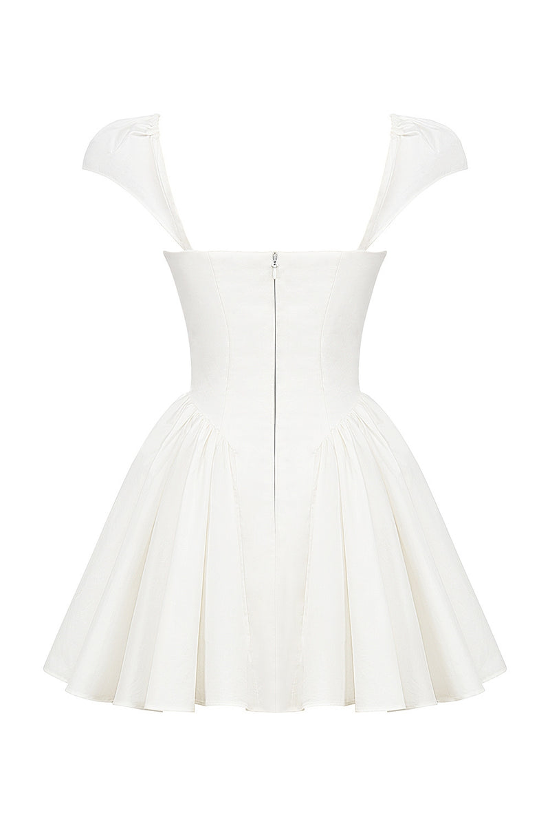 Evelyn Sweetheart Pleated Mini Dress