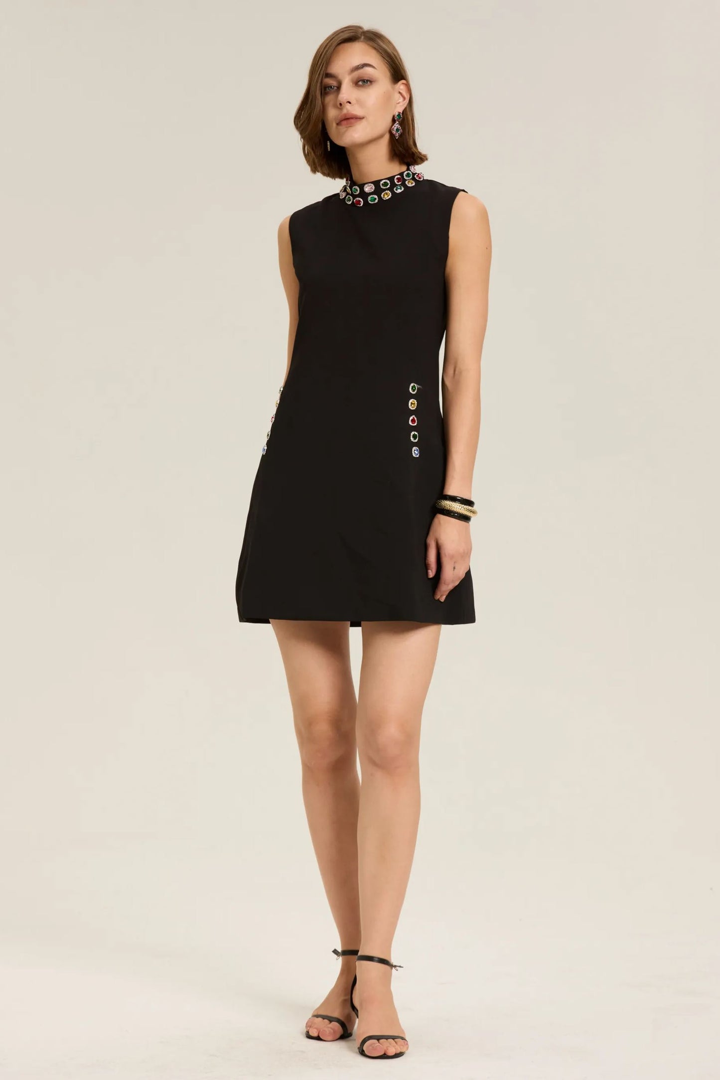 Linda Crystal-embellished Sleeveless Mini Dress