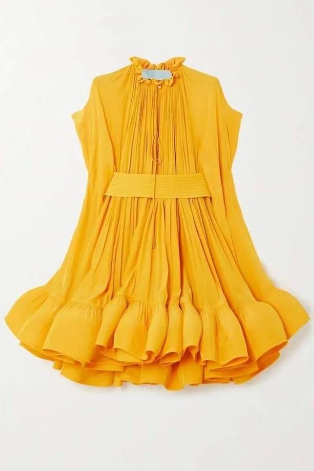Basia Cape-effect Ruffle Mini Dress