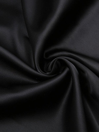 Sleeveless Black Reversible Mini Dress With Straps Detail