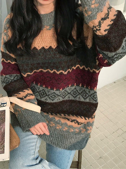 Oversize Jacquard Sweater